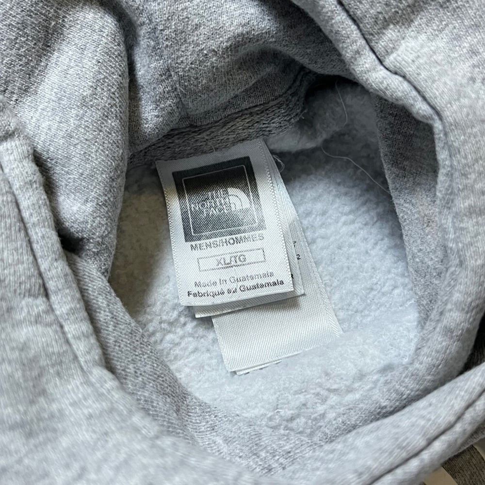 The North Face Hoodie XL Gray Pullover Logo Graphic Fleece Sweatshirt Mens - Picture 3 of 9